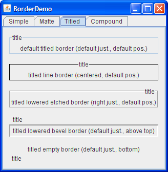 BorderDemo：带标题的边框