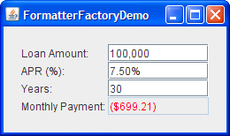 FormatterFactoryDemo，正在编辑的金额字段