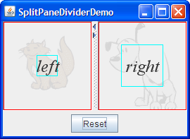 SplitPaneDividerDemo的快照