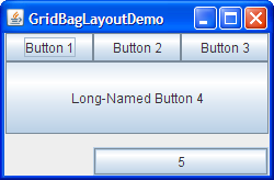 GridBagLayoutDemo的快照