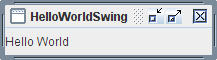 HelloWorldSwing应用程序的屏幕截图
