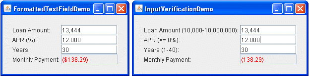 InputVerificationDemo和示例，演示