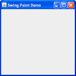 一个空的JFrame实例，标题为Swing Paint Demo